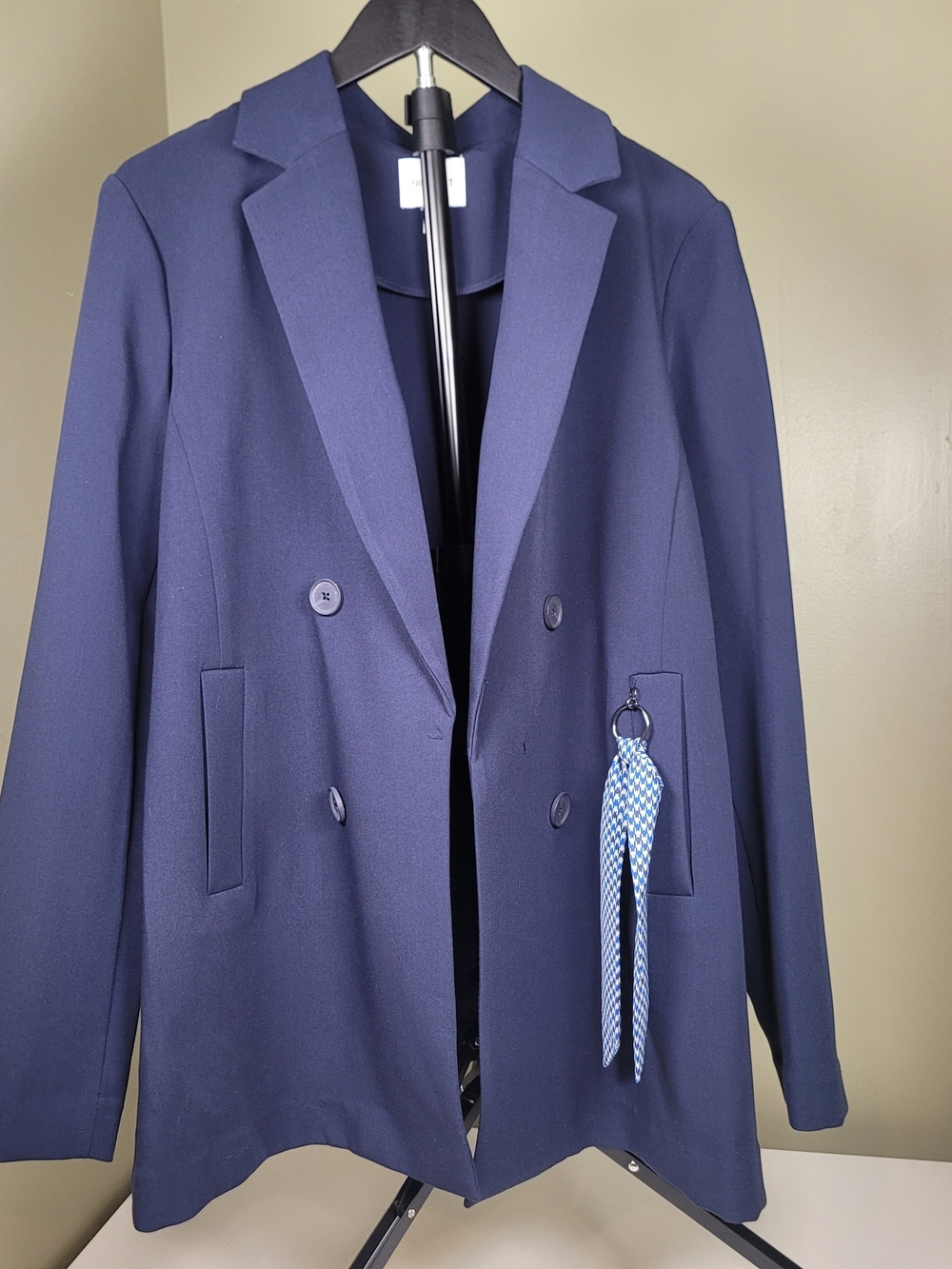 Wonen's Navy Double-Breasted Blazer NWT Size 15